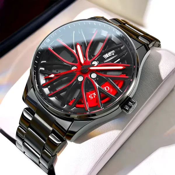 Ma1 Mens Quartz Luxury Car Rim Watch | Car Wheel Hub Watch For Boys & Mens (random Dial Color And Random Strap Color)